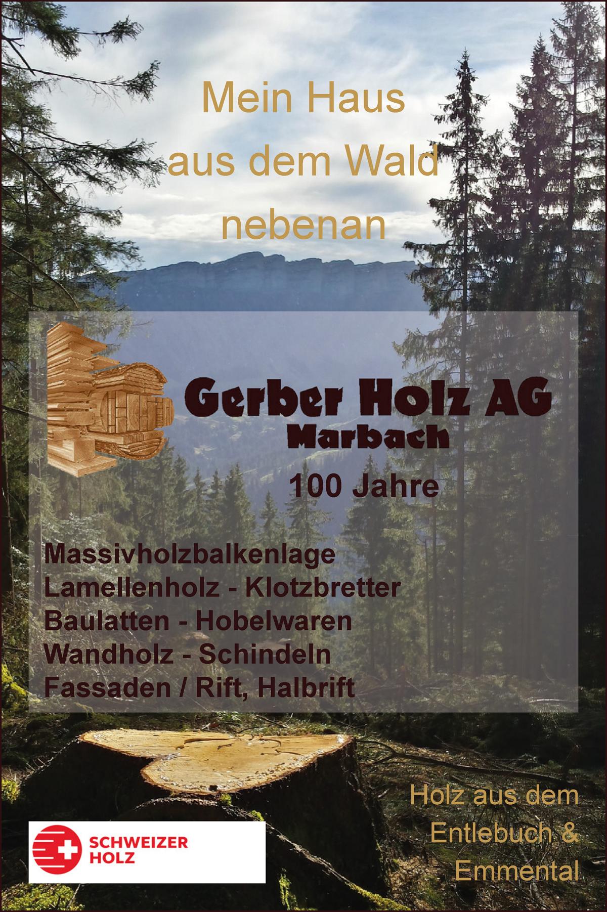 Inserat Gerber Holz Magazin2023 V3