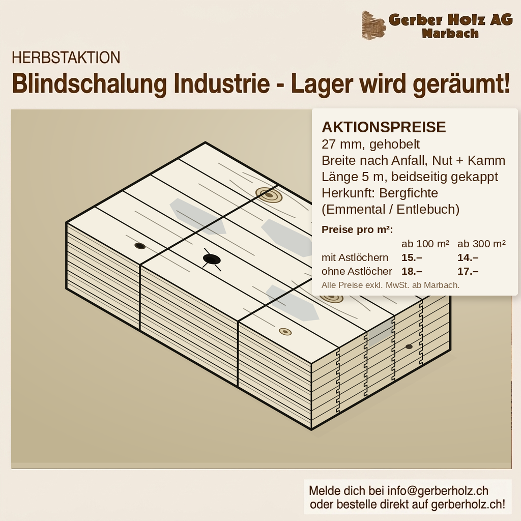 Herbstaktion Blindschalung